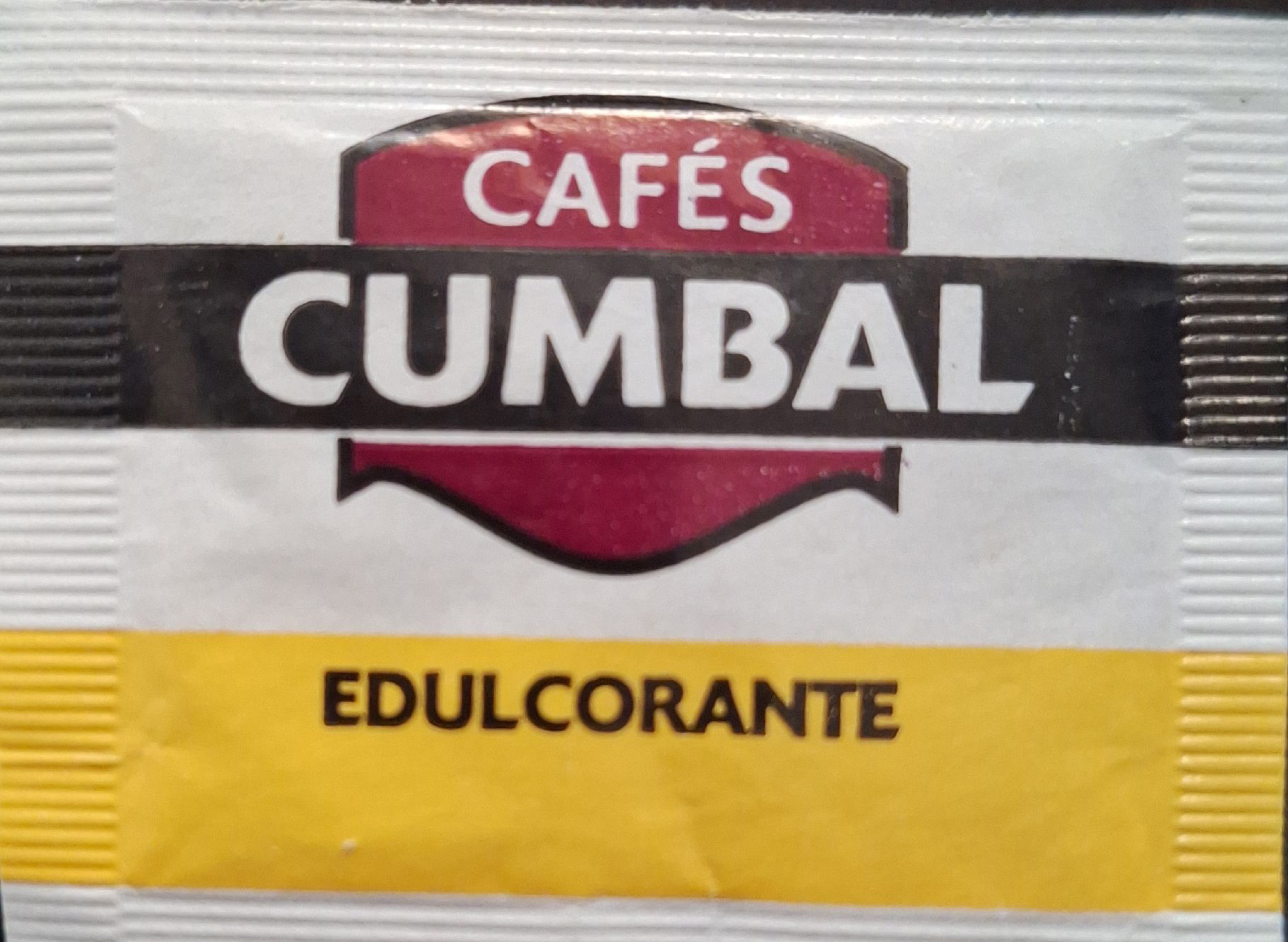Sobres de edulcorantes de la marca de café CUMBAL. Sobres de edulcorantes de la marca de café CUMBAL.