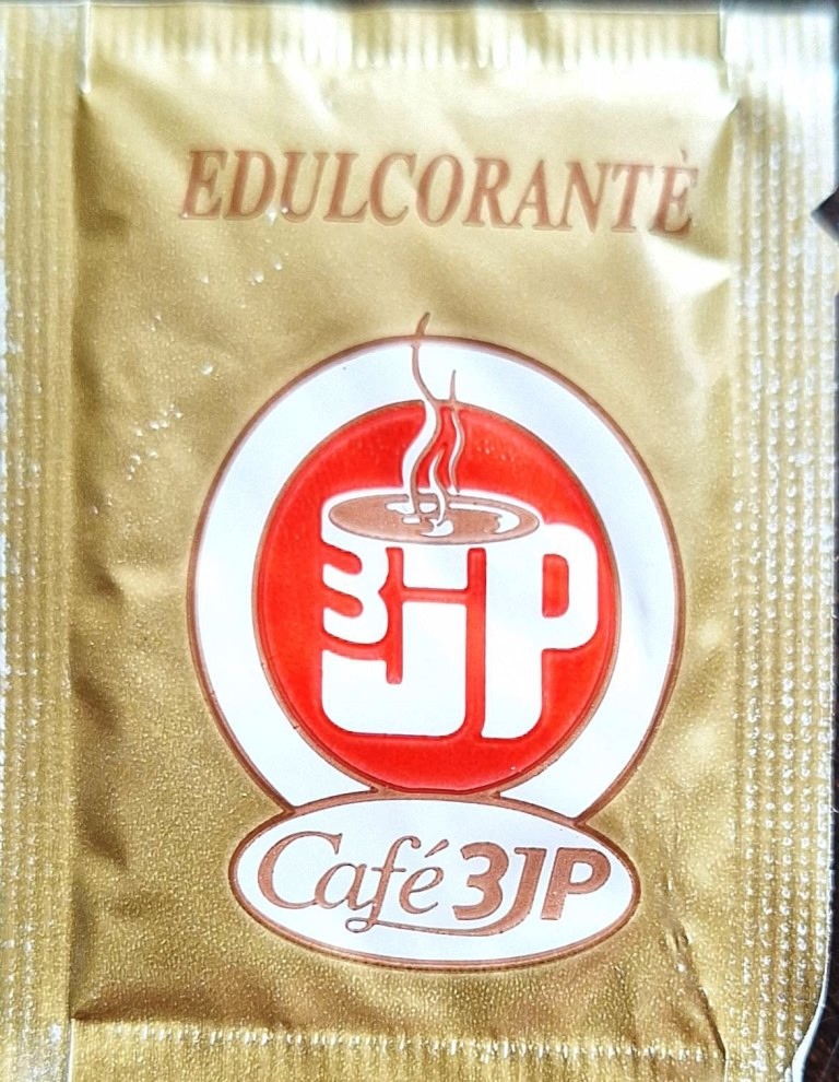 Sobres de edulcorantes de la marca de café 3JP. Sobres de edulcorantes de la marca de café 3JP.