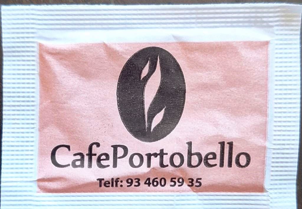 Sobres de edulcorantes de la marca de café PORTOBELLO. Sobres de edulcorantes de la marca de café PORTOBELLO.