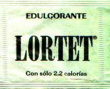 Sobres de edulcorantes de la marca de edulcorante LORTET. Sobres de edulcorantes de la marca de edulcorante LORTET.