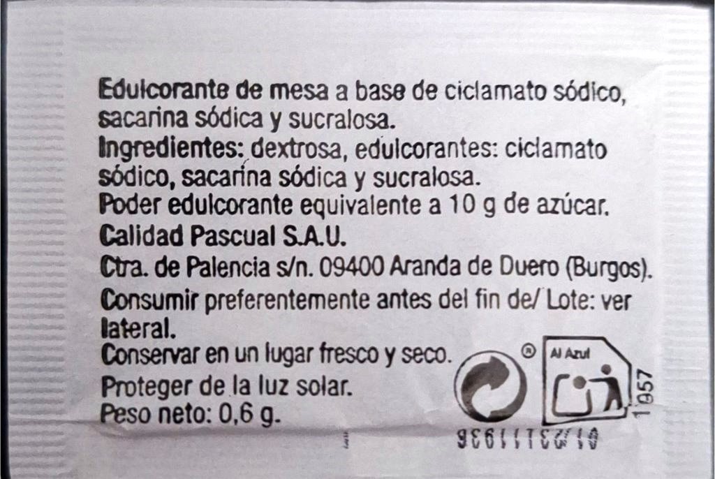 Sobres de edulcorantes de España de la marca de café MOCAY. Sobres de edulcorantes de España de la marca de café MOCAY.