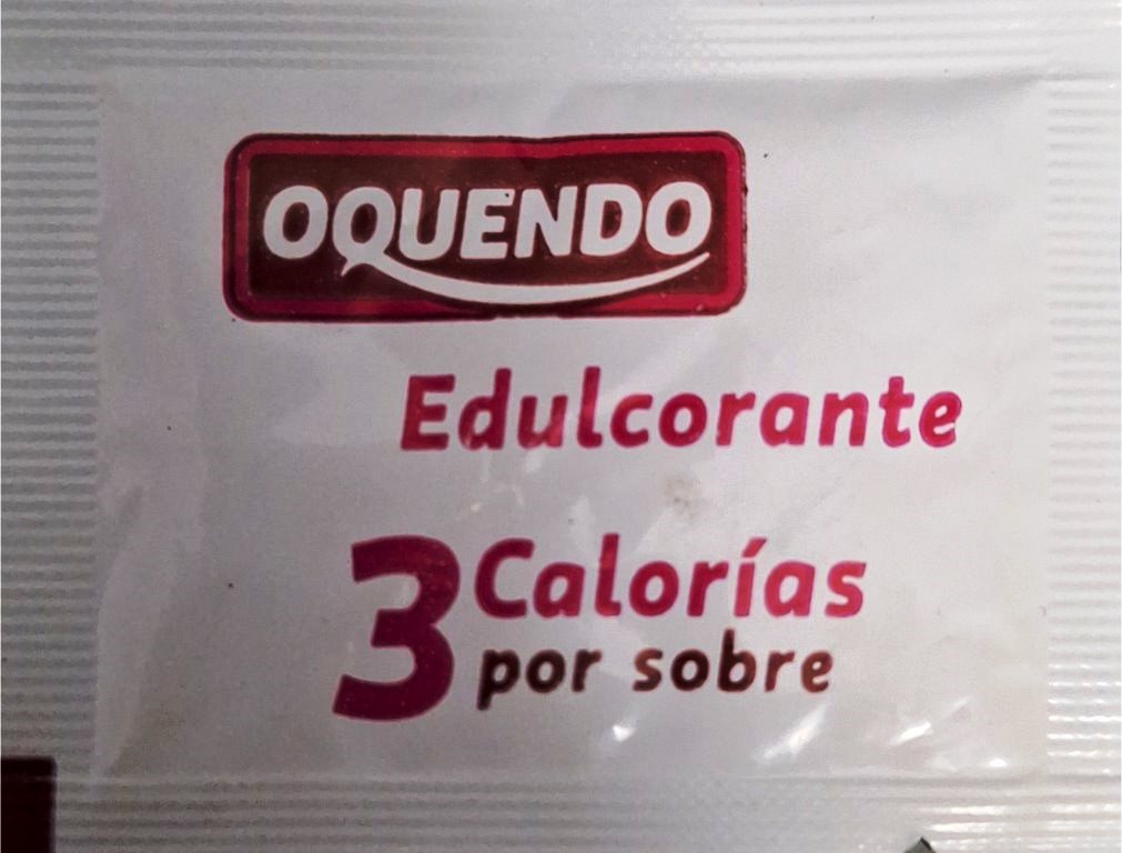 Sobres de edulcorantes de España de la marca de café OQUENDO. Sobres de edulcorantes de España de la marca de café OQUENDO.