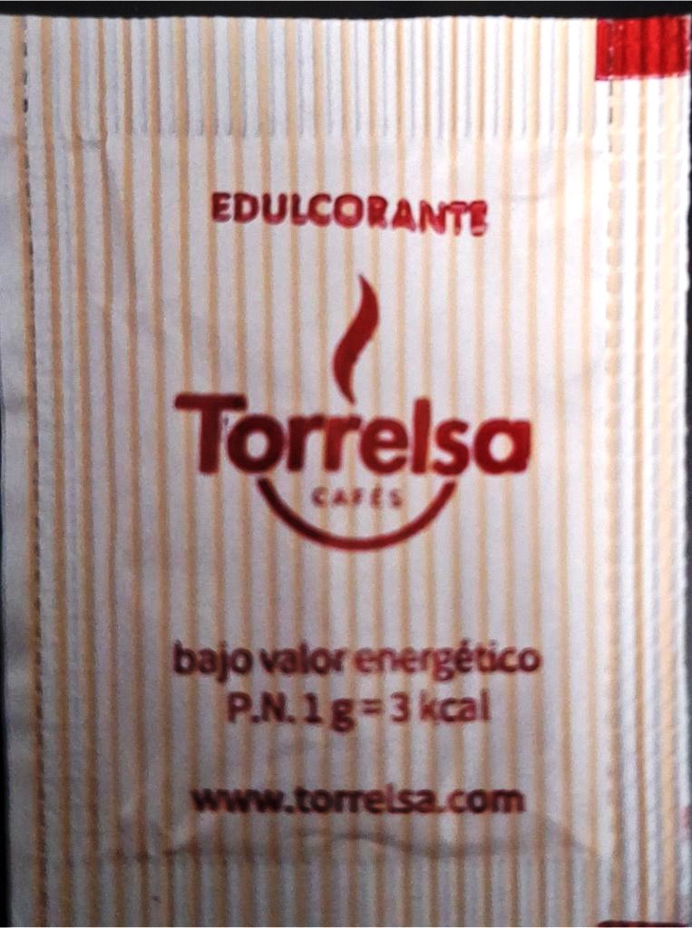 Sobres de edulcorantes de España de la marca de café TORRELSA. Sobres de edulcorantes de España de la marca de café TORRELSA.