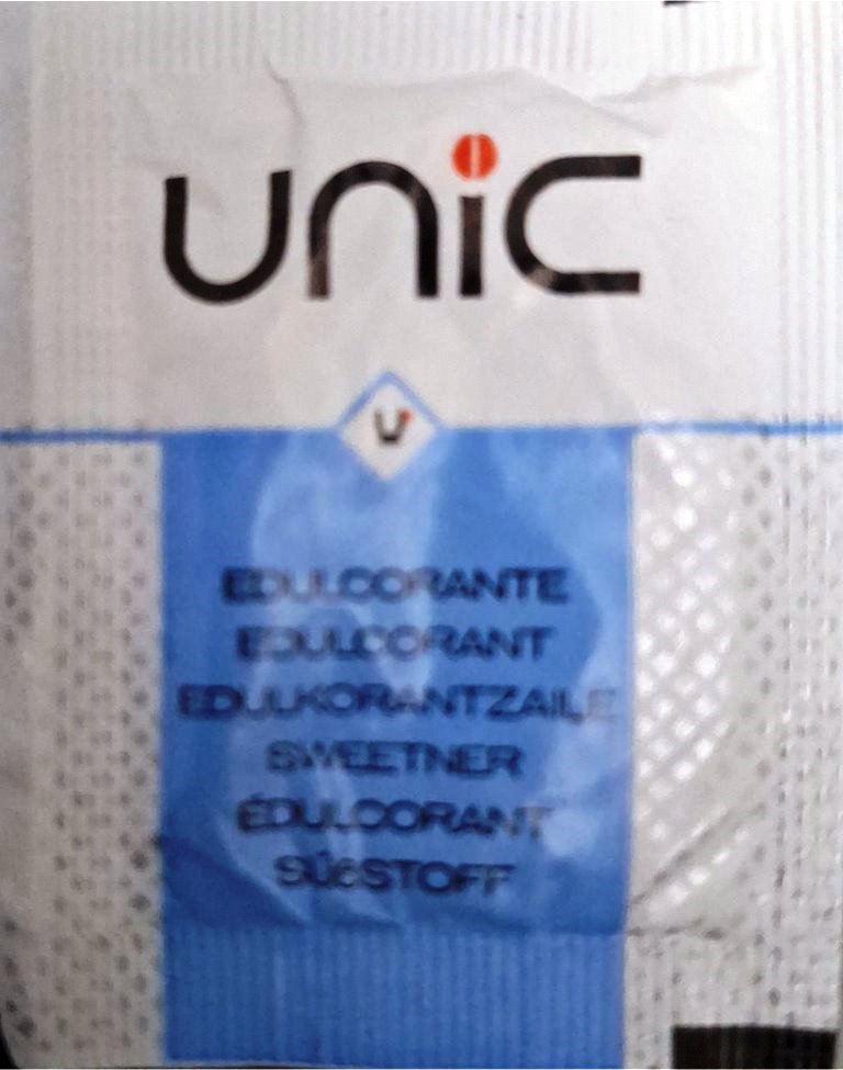 Sobres de edulcorantes de España de la marca de café UNIC. Sobres de edulcorantes de España de la marca de café UNIC.
