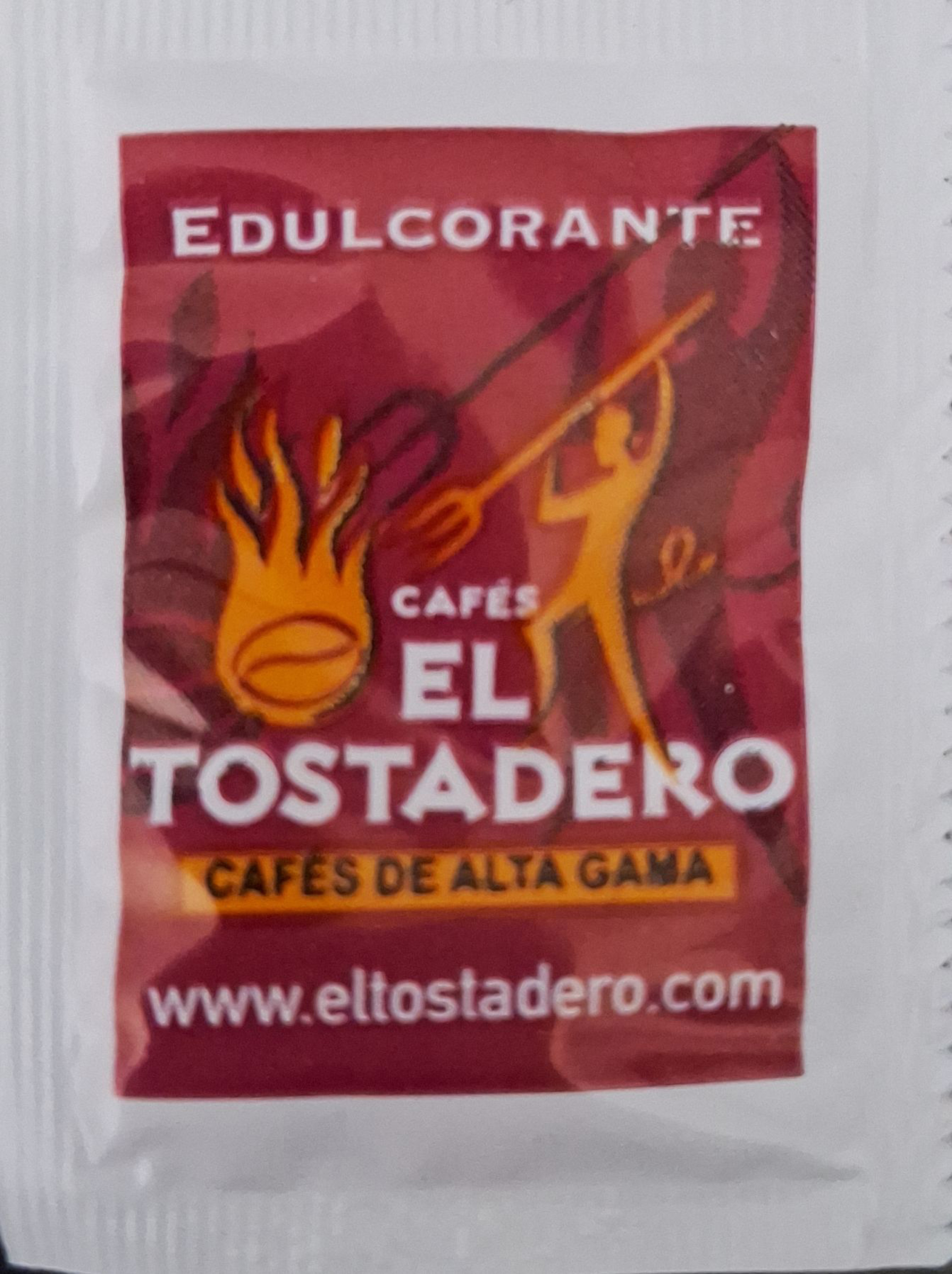 Sobres de edulcorantes de la marca de café EL TOSTADERO. Sobres de edulcorantes de la marca de café EL TOSTADERO.