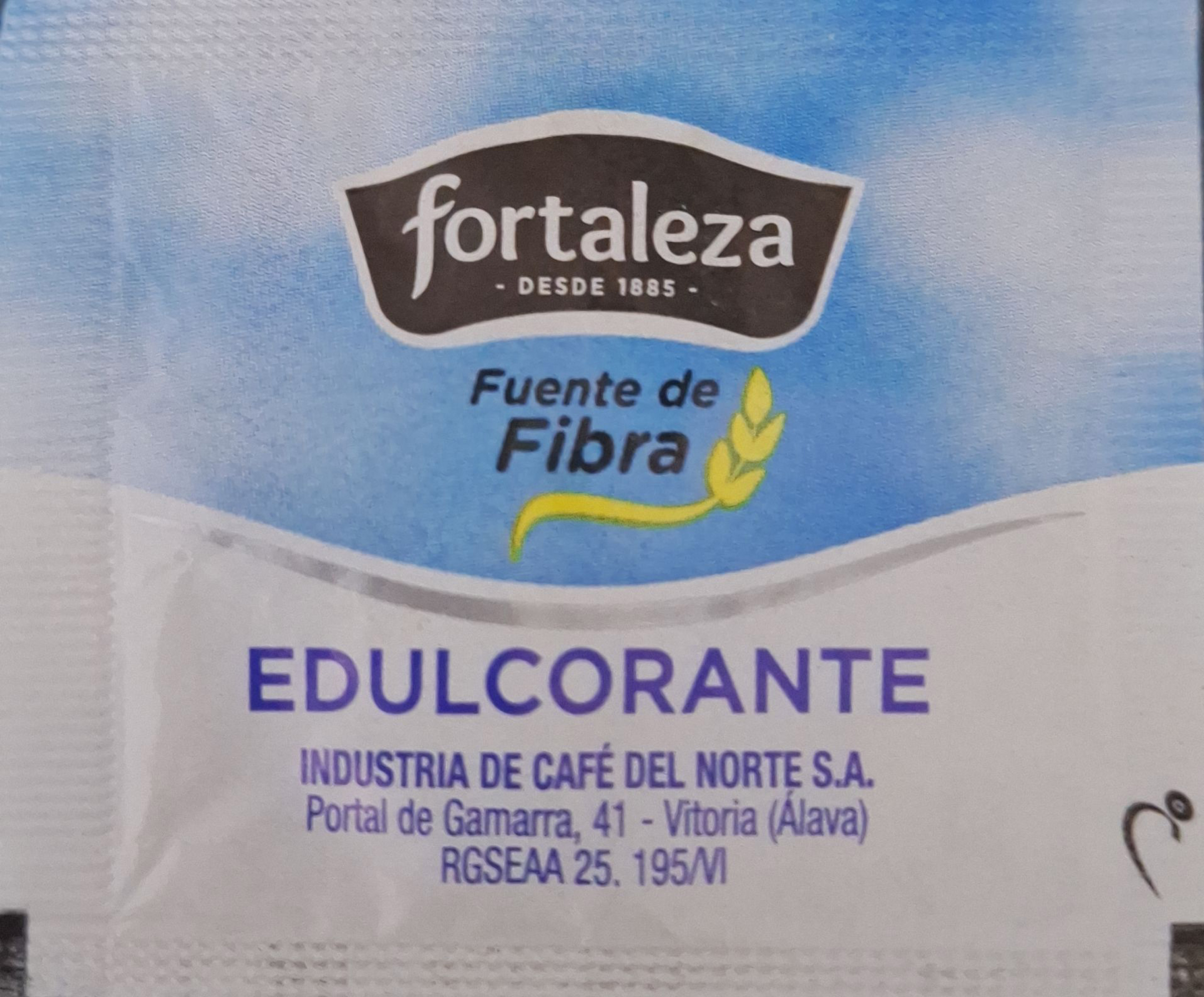 Sobres de edulcorantes de la marca de café FORTALEZA. Sobres de edulcorantes de la marca de café FORTALEZA.