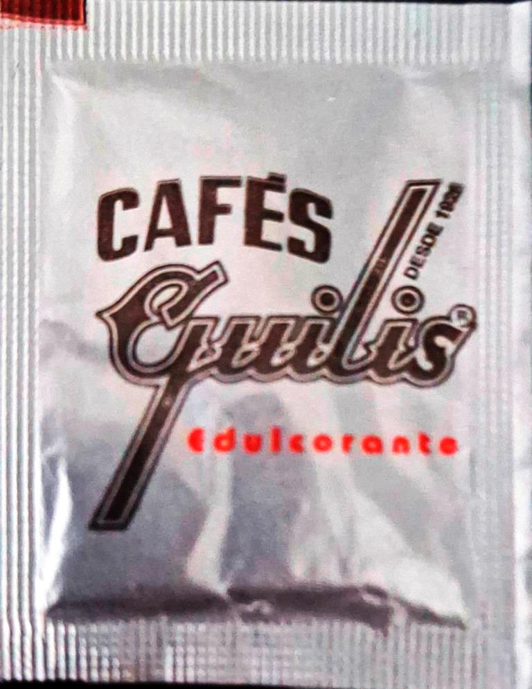Sobres de edulcorantes de la marca de café GUILIS. Sobres de edulcorantes de la marca de café GUILIS.