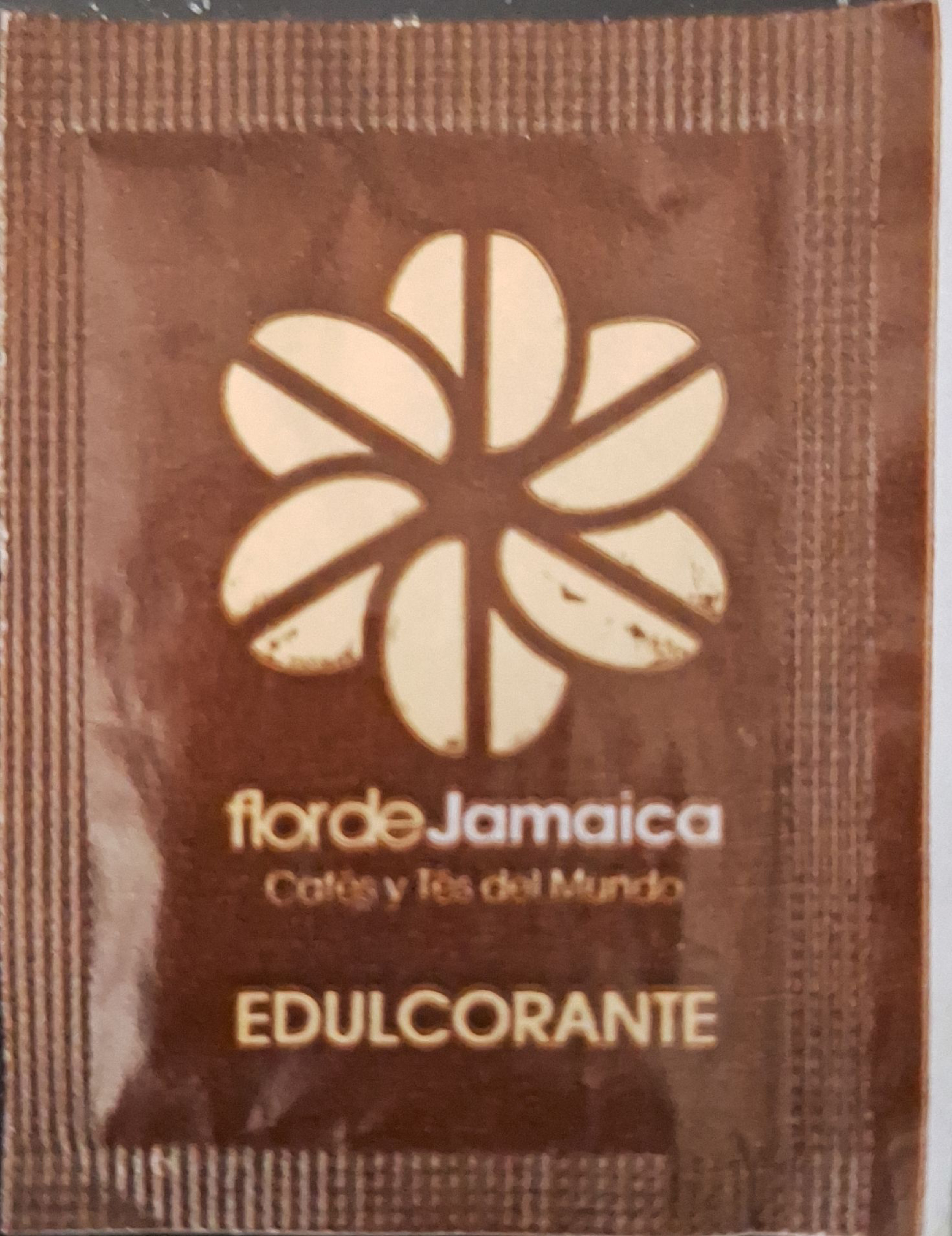 Sobres de edulcorantes de la marca de café FLOR de JAMAICA. Sobres de edulcorantes de la marca de café FLOR de JAMAICA.