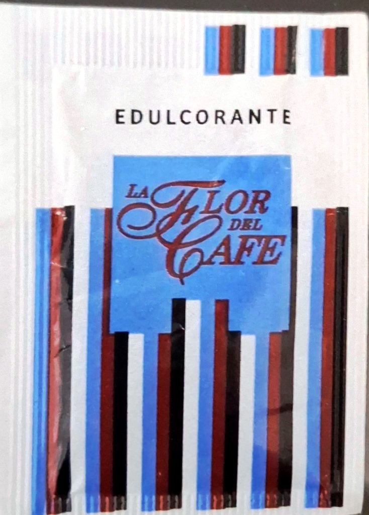 Sobres de edulcorantes de España de la marca de café LA FLOR DEL CAFÉ. Sobres de edulcorantes de España de la marca de café LA FLOR DEL CAFÉ.
