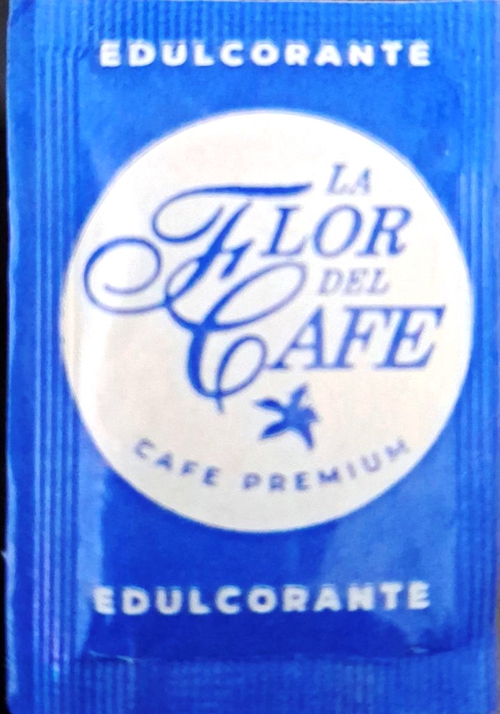 Sobres de edulcorantes de España de la marca de café LA FLOR DEL CAFÉ. Sobres de edulcorantes de España de la marca de café LA FLOR DEL CAFÉ.