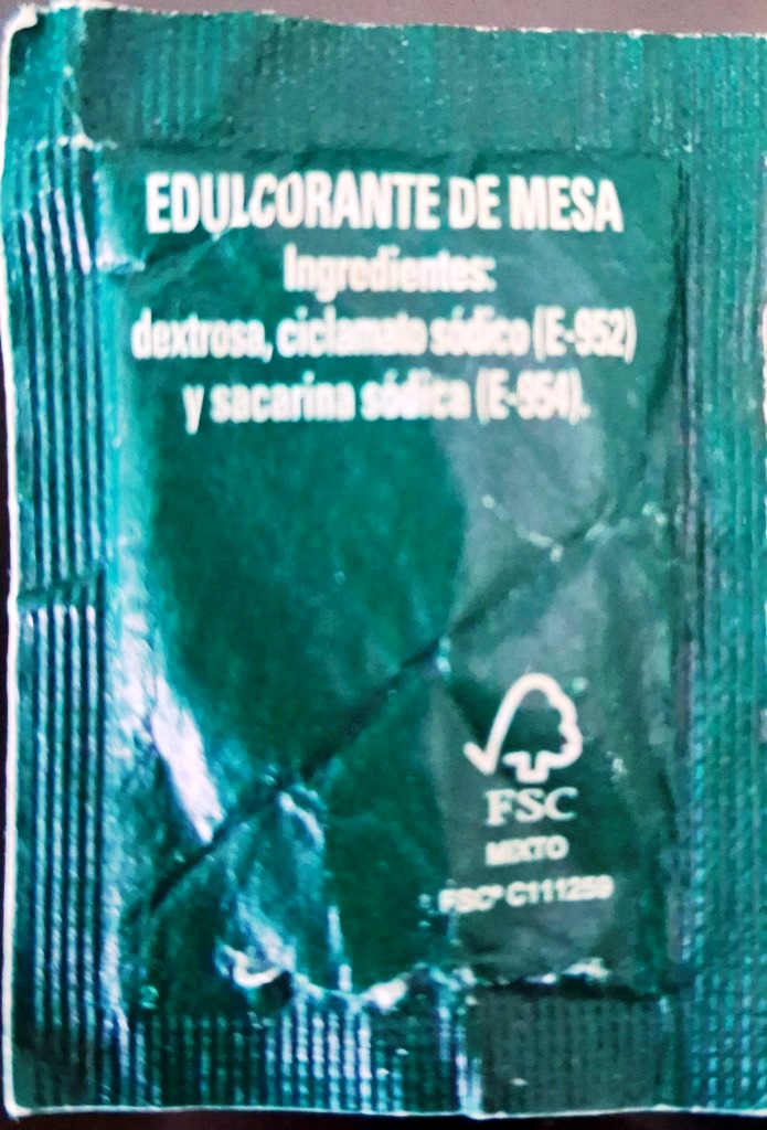 Sobres de edulcorantes de España de la marca de café MEDALLA DE ORO. Sobres de edulcorantes de España de la marca de café MEDALLA DE ORO.