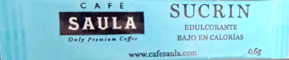 Sobres de edulcorantes de España de la marca de café SAULA. Sobres de edulcorantes de España de la marca de café SAULA.