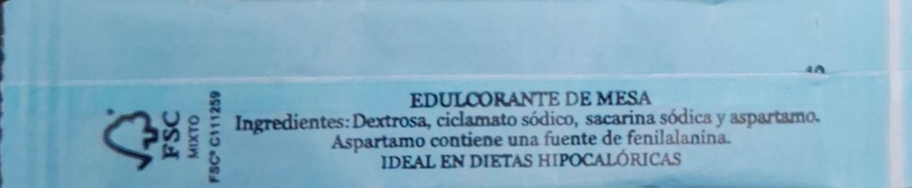 Sobres de edulcorantes de España de la marca de café SAULA. Sobres de edulcorantes de España de la marca de café SAULA.
