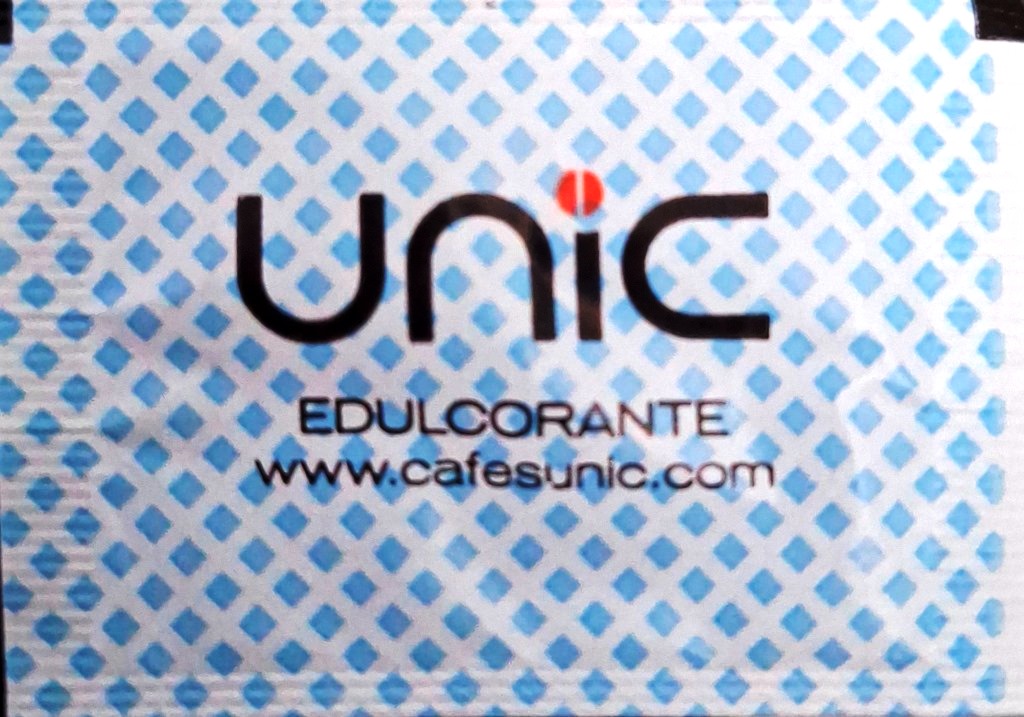 Sobres de edulcorantes de España de la marca de café UNIC. Sobres de edulcorantes de España de la marca de café UNIC.