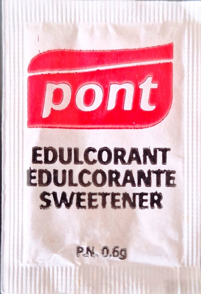Sobres de edulcorantes de España de la marca de café PONT. Sobres de edulcorantes de España de la marca de café PONT.