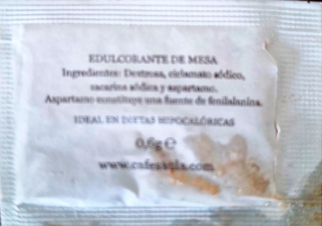 Sobres de edulcorantes de España de la marca de café SAULA. Sobres de edulcorantes de España de la marca de café SAULA.
