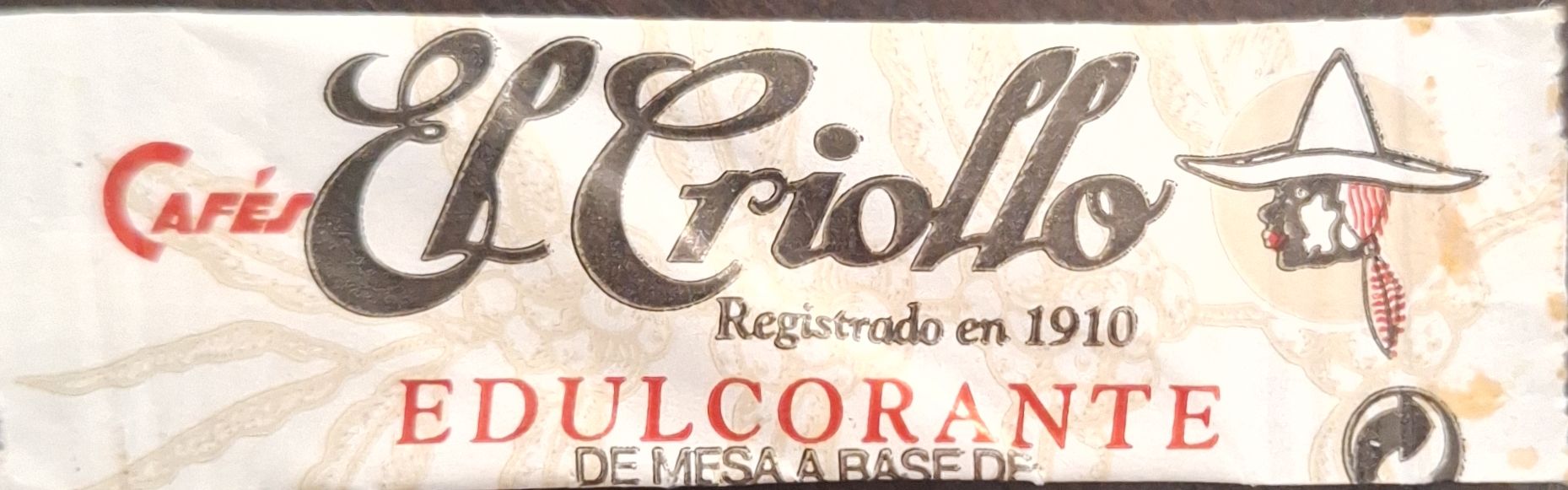 Sobres de edulcorantes de la marca de café EL CRIOLLO. Sobres de edulcorantes de la marca de café EL CRIOLLO.