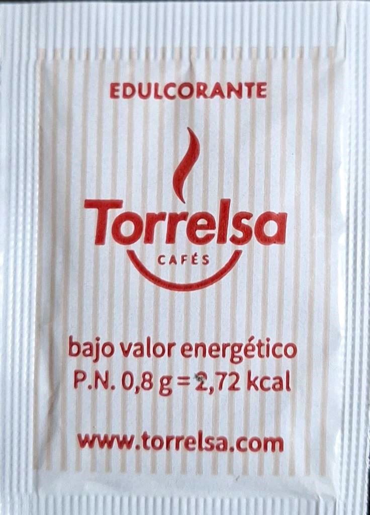 Sobres de edulcorantes de España de la marca de café TORRELSA. Sobres de edulcorantes de España de la marca de café TORRELSA.