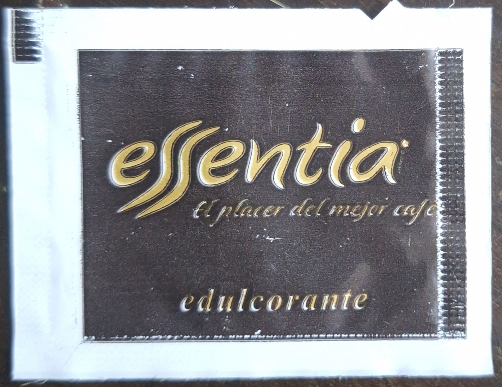 Sobres de edulcorantes de la marca de café ESSENTIA. Sobres de edulcorantes de la marca de café ESSENTIA.