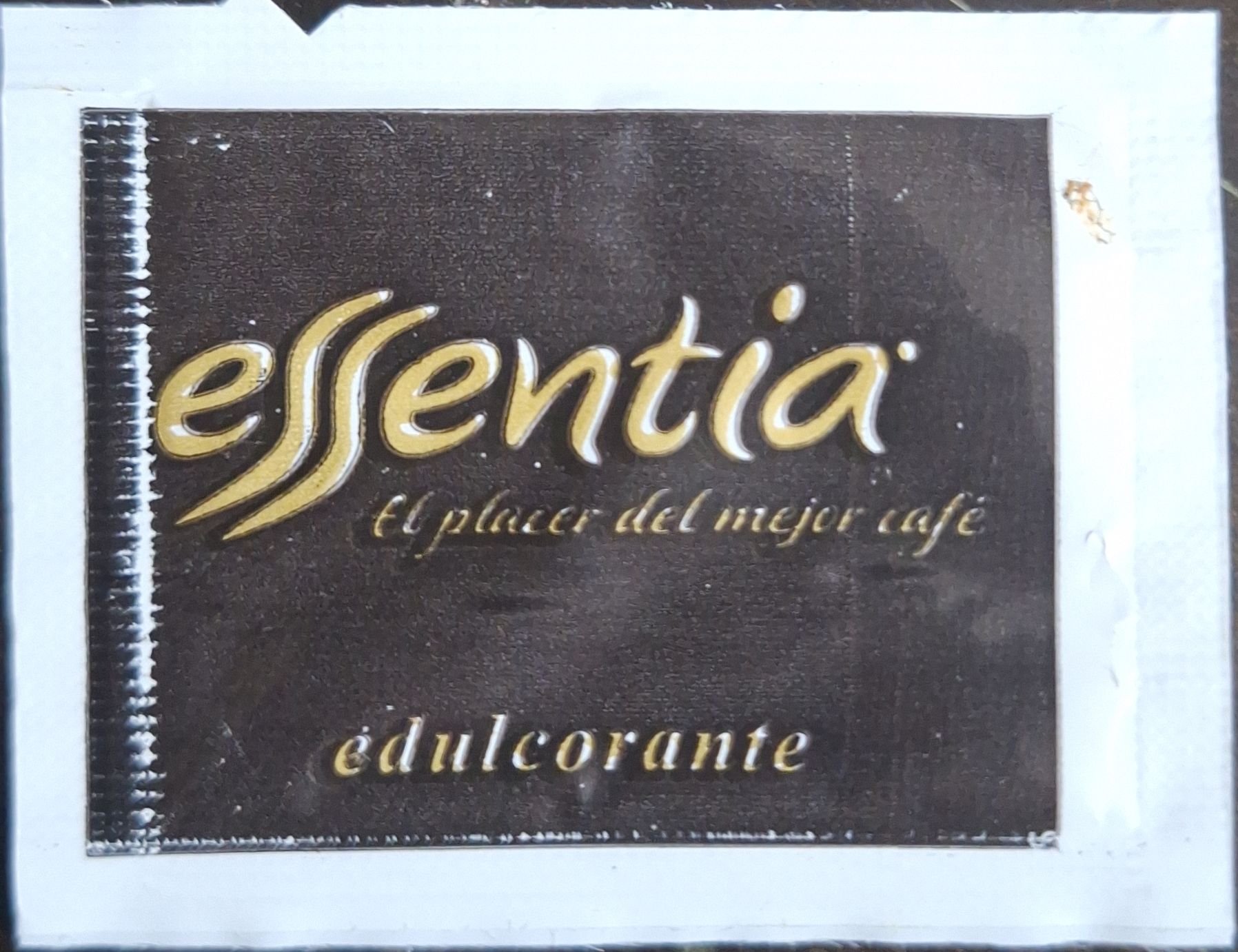 Sobres de edulcorantes de la marca de café ESSENTIA. Sobres de edulcorantes de la marca de café ESSENTIA.