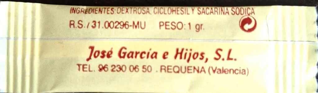 Sobres de edulcorantes de España de la marca de café REKE. Sobres de edulcorantes de España de la marca de café REKE.