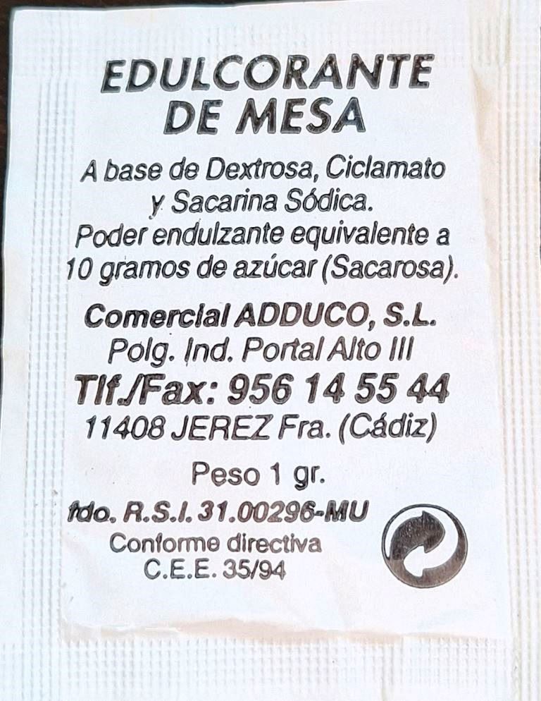 Sobres de edulcorantes de España de la marca de café SAIMAZA. Sobres de edulcorantes de España de la marca de café SAIMAZA.