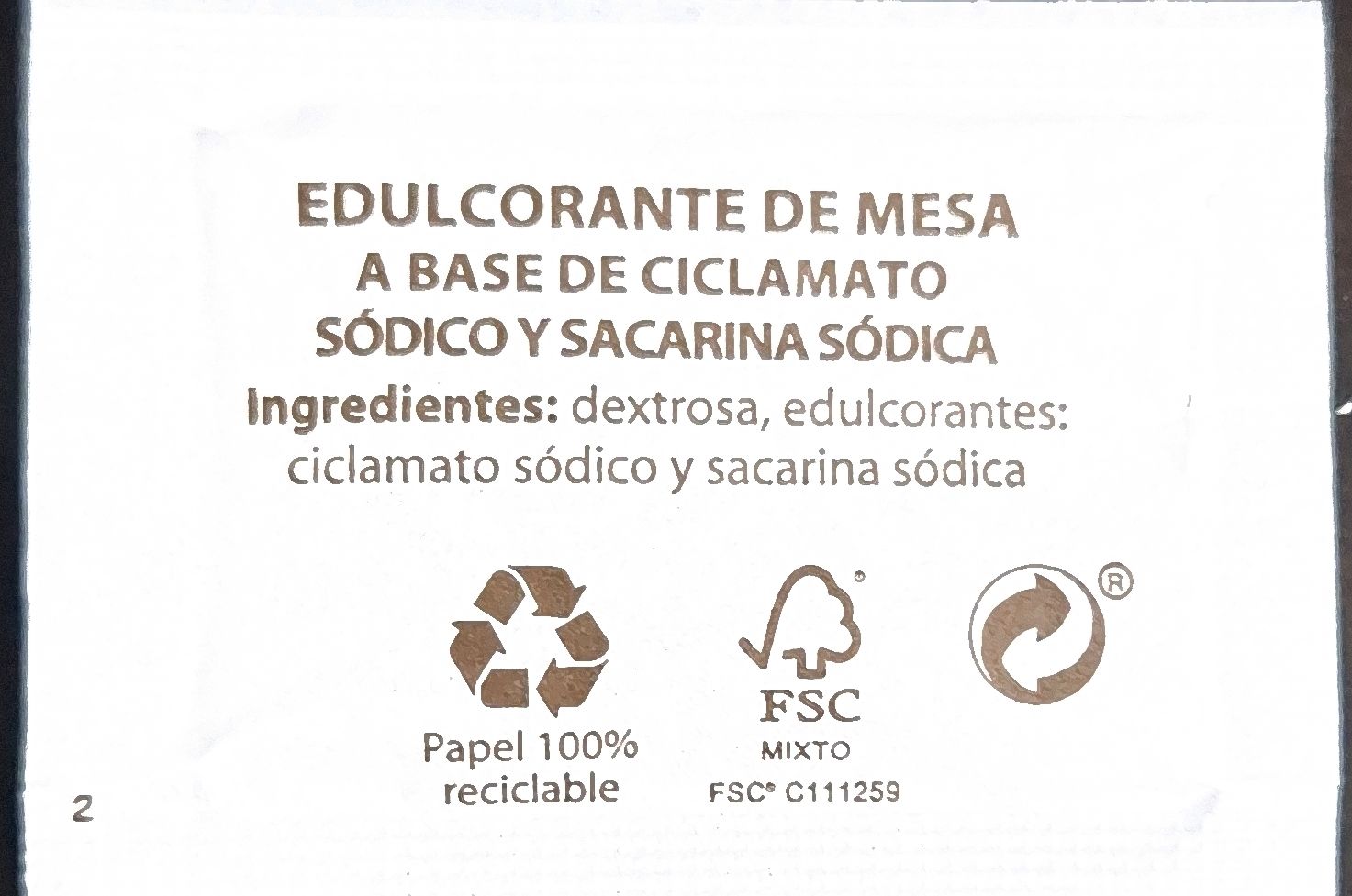 Sobres de edulcorantes de la marca de café EL CRIOLLO. Sobres de edulcorantes de la marca de café EL CRIOLLO.
