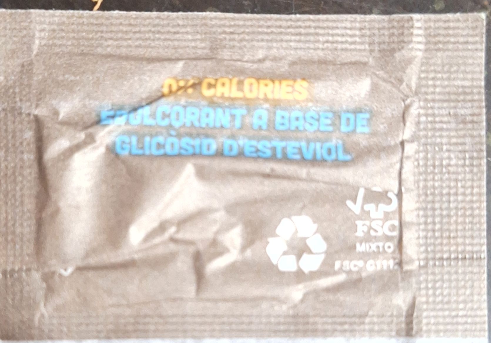 Sobres de edulcorantes de la marca de café DEL BAGES. Sobres de edulcorantes de la marca de café DEL BAGES.