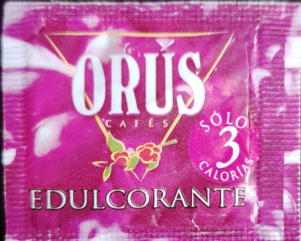 Sobres de edulcorantes de España de la marca de café ORUS. Sobres de edulcorantes de España de la marca de café ORUS.