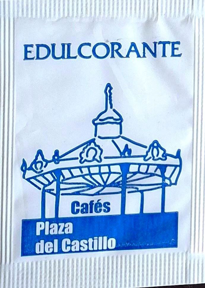 Sobres de edulcorantes de España de la marca de café PLAZA DEL CASTILLO. Sobres de edulcorantes de España de la marca de café PLAZA DEL CASTILLO.