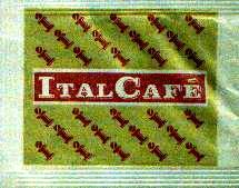 Sobres de edulcorantes de la marca de café ITALCAFFÉ. Sobres de edulcorantes de la marca de café ITALCAFFÉ.