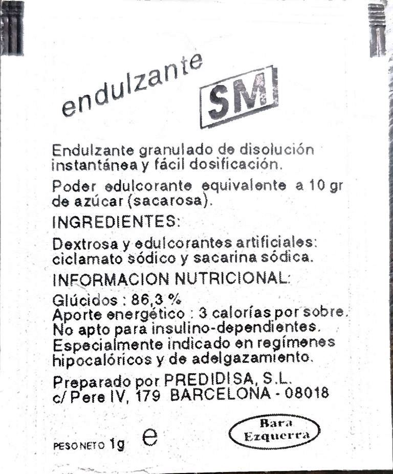 Sobres de edulcorantes de la marca de café 3JP. Sobres de edulcorantes de la marca de café 3JP.