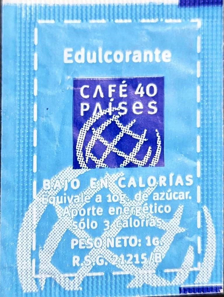 Sobres de edulcorantes de la marca de café 40 paises. Sobres de edulcorantes de la marca de café 40 paises.