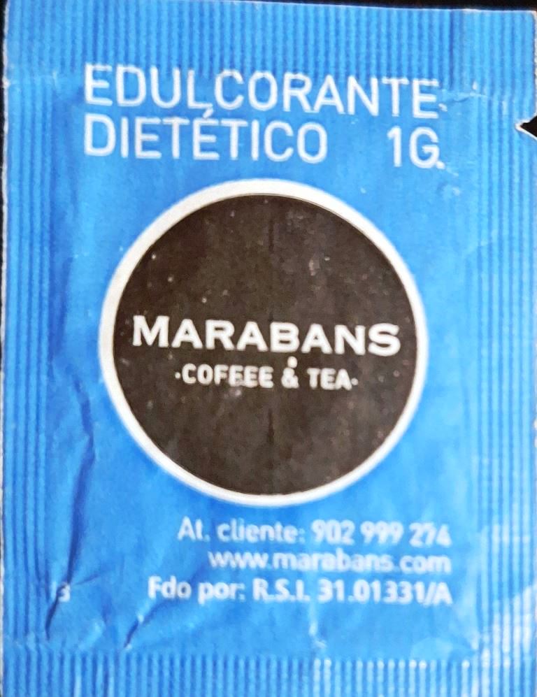 Sobres de edulcorantes de España de la marca de café MARABANS. Sobres de edulcorantes de España de la marca de café MARABANS.