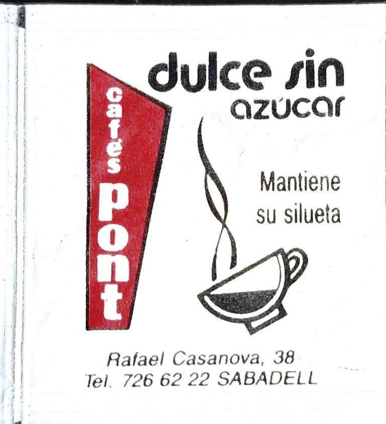 Sobres de edulcorantes de España de la marca de café PONT. Sobres de edulcorantes de España de la marca de café PONT.