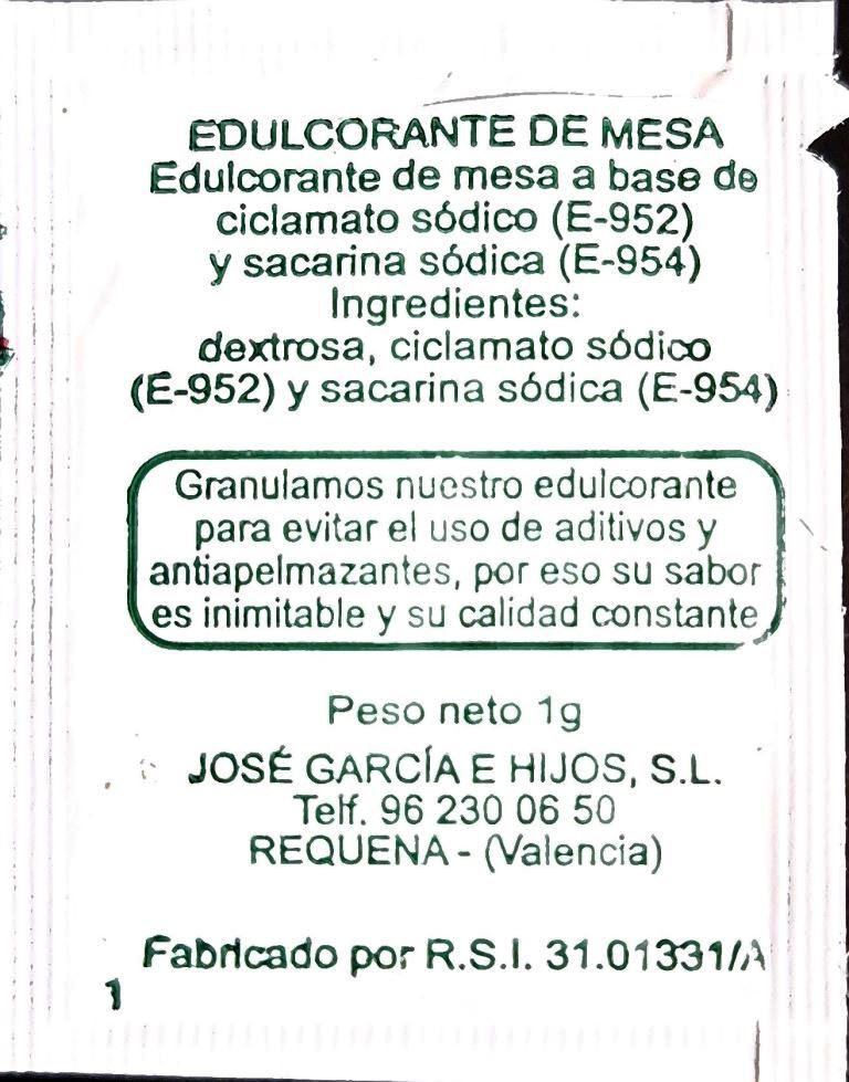 Sobres de edulcorantes de España de la marca de café REKE. Sobres de edulcorantes de España de la marca de café REKE.