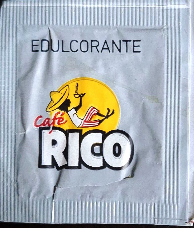 Sobres de edulcorantes de España de la marca de café RICO. Sobres de edulcorantes de España de la marca de café RICO.