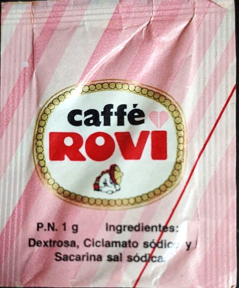 Sobres de edulcorantes de España de la marca de café ROVI. Sobres de edulcorantes de España de la marca de café ROVI.