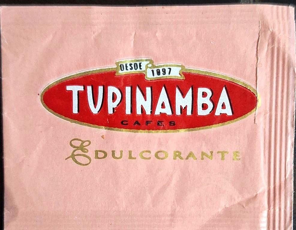 Sobres de edulcorantes de España de la marca de café TUPINAMBA. Sobres de edulcorantes de España de la marca de café TUPINAMBA.