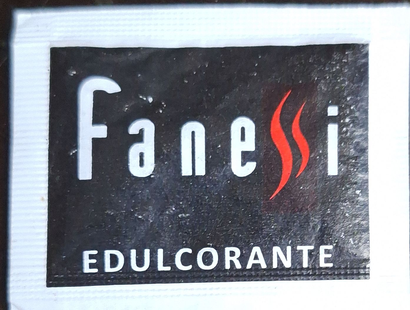 Sobres de edulcorantes de la marca de café FANESSI. Sobres de edulcorantes de la marca de café FANESSI.