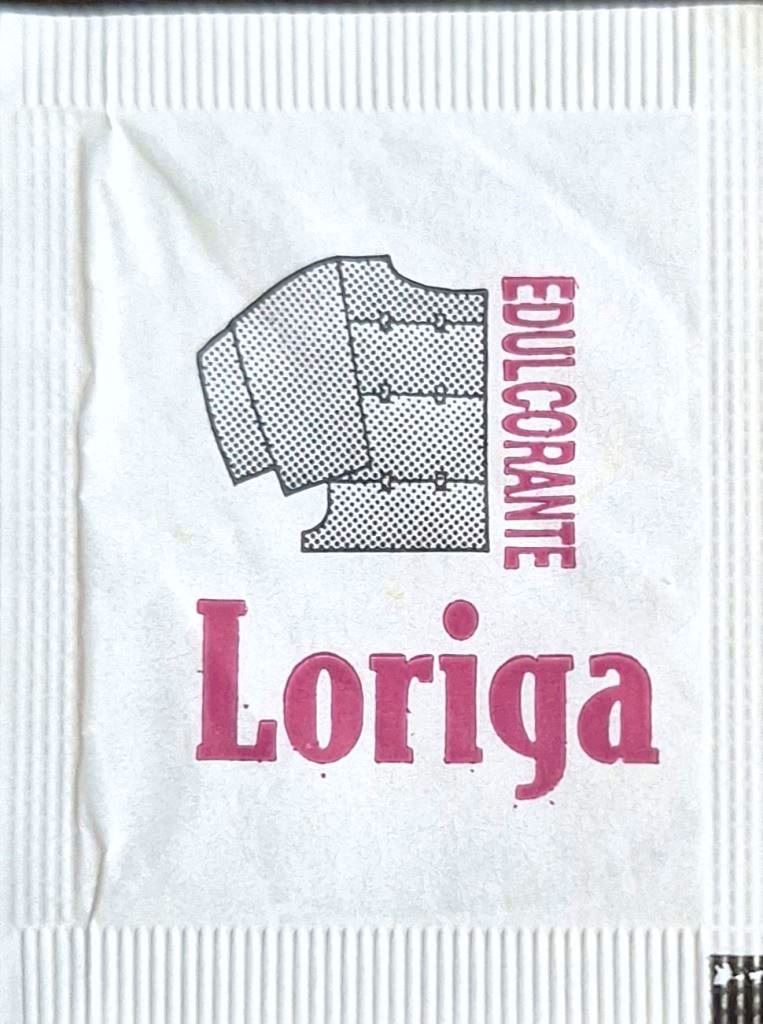 Sobres de edulcorantes de la marca de edulcorante LORIGA. Sobres de edulcorantes de la marca de edulcorante LORIGA.