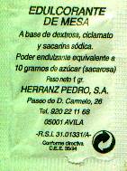 Sobres de edulcorantes de la marca de café COTY. Sobres de edulcorantes de la marca de café COTY.
