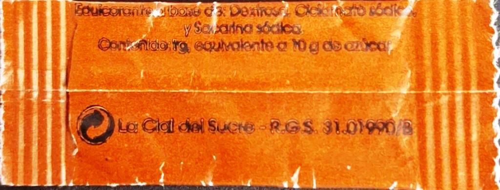 Sobres de edulcorantes de España de la marca de café VITORIA. Sobres de edulcorantes de España de la marca de café VITORIA.