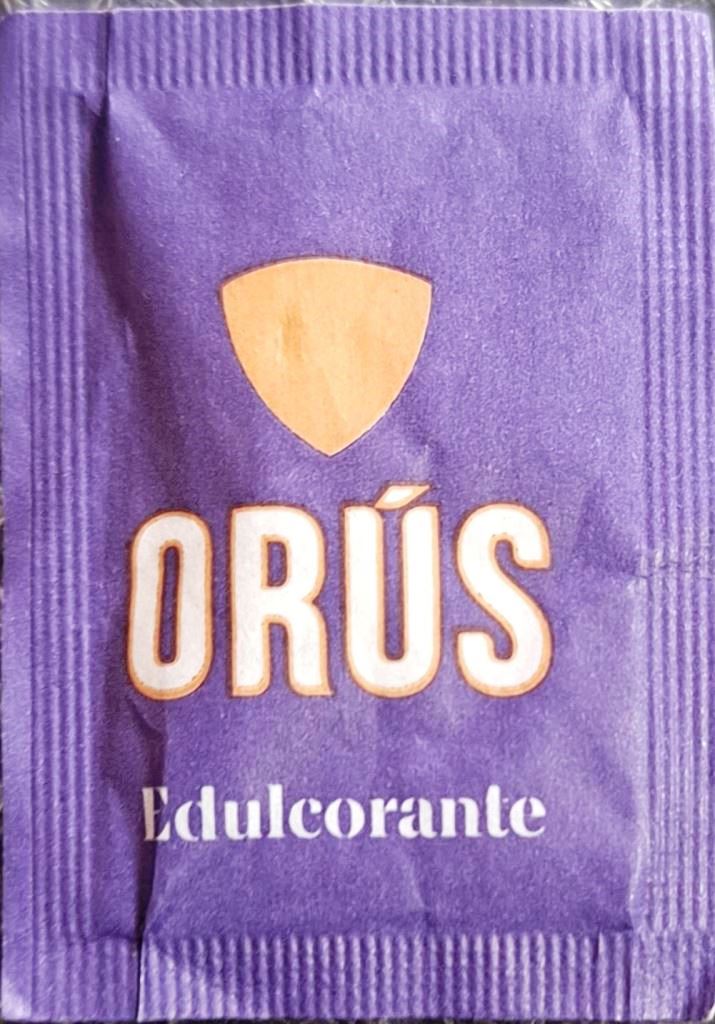 Sobres de edulcorantes de España de la marca de café ORUS. Sobres de edulcorantes de España de la marca de café ORUS.