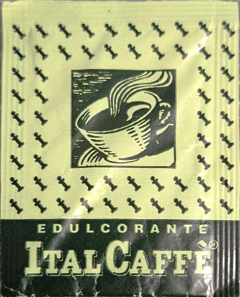 Sobres de edulcorantes de la marca de café ITALCAFFÉ. Sobres de edulcorantes de la marca de café ITALCAFFÉ.