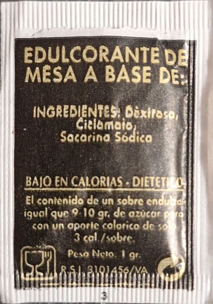 Sobres de edulcorantes de España de la marca de café MEDALLA DE ORO. Sobres de edulcorantes de España de la marca de café MEDALLA DE ORO.