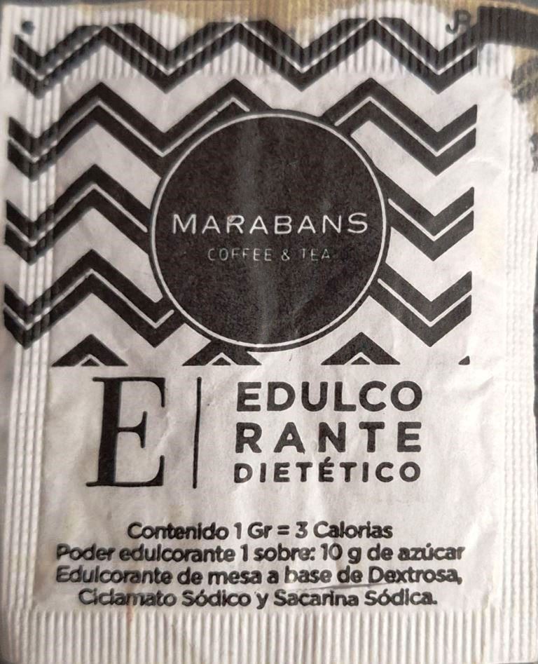 Sobres de edulcorantes de España de la marca de café MARABANS. Sobres de edulcorantes de España de la marca de café MARABANS.