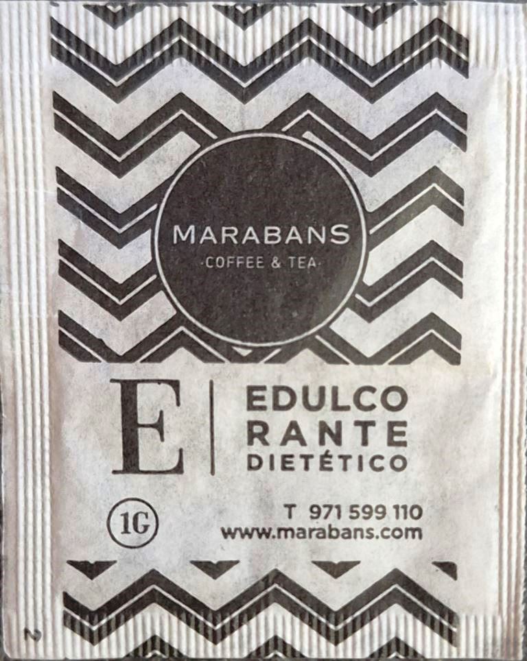 Sobres de edulcorantes de España de la marca de café MARABANS. Sobres de edulcorantes de España de la marca de café MARABANS.