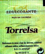 Sobres de edulcorantes de España de la marca de café TORRELSA. Sobres de edulcorantes de España de la marca de café TORRELSA.