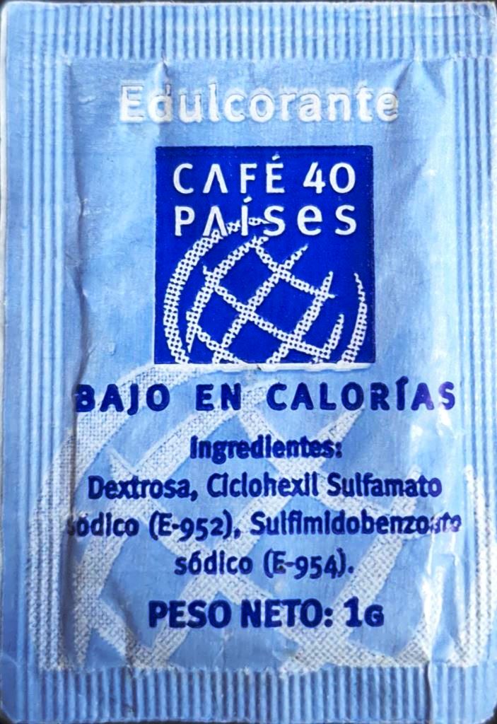 Sobres de edulcorantes de la marca de café 40 paises. Sobres de edulcorantes de la marca de café 40 paises.